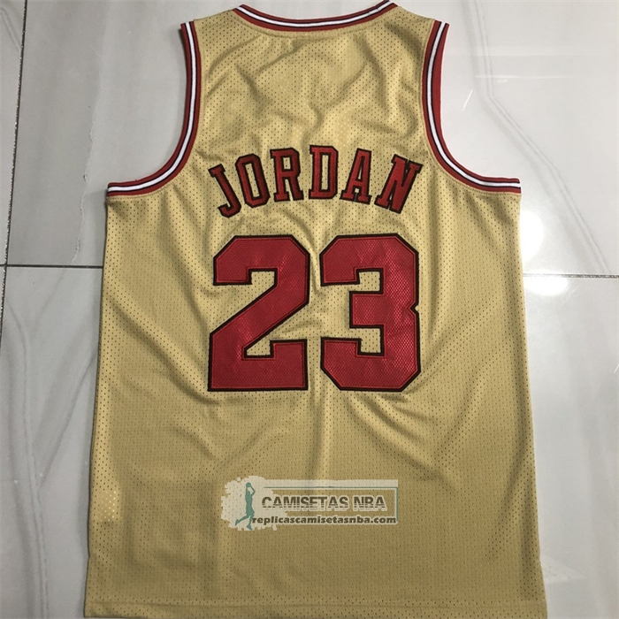 Camiseta Chicago Bulls Michael Jordan NO 23 Mitchell & Ness 1995-96 Oro